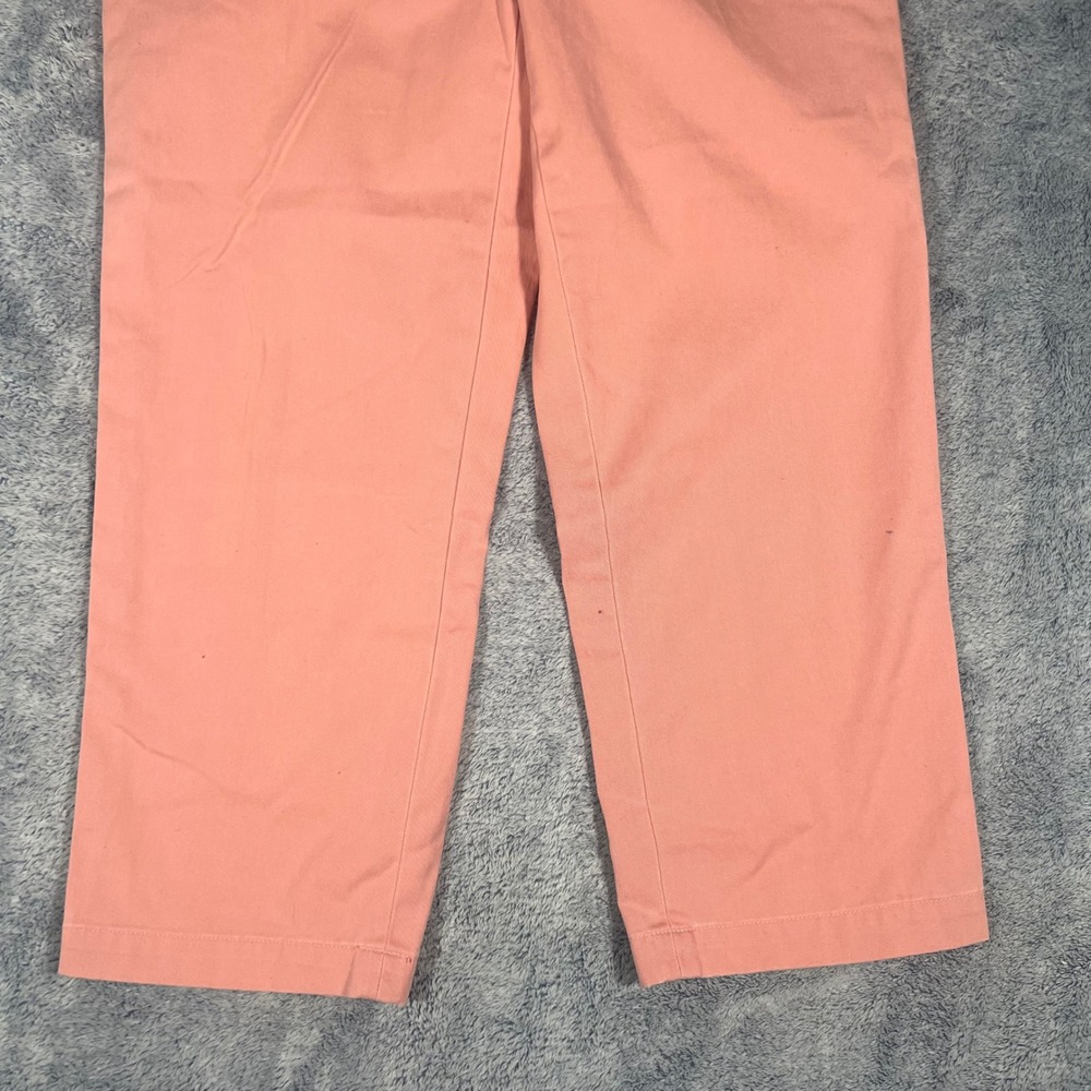 Vintage Banana Republic Premium Chinos Pink Wide Leg Cropped Cotton Pants Size 4 - Picture 5 of 15